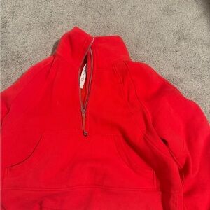 Red Half-Zip Sweater